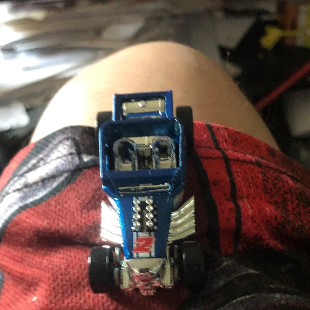 Blue Die-Cast Toy Hot Rod Car